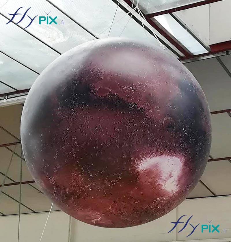 Ballon personnalisé et imprimé, de grande taille, en PVC 0,18 mm, impression full print: la Lune