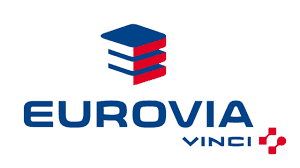 Logo de la société EUROVIA, pour tente gonflable chantier BTP