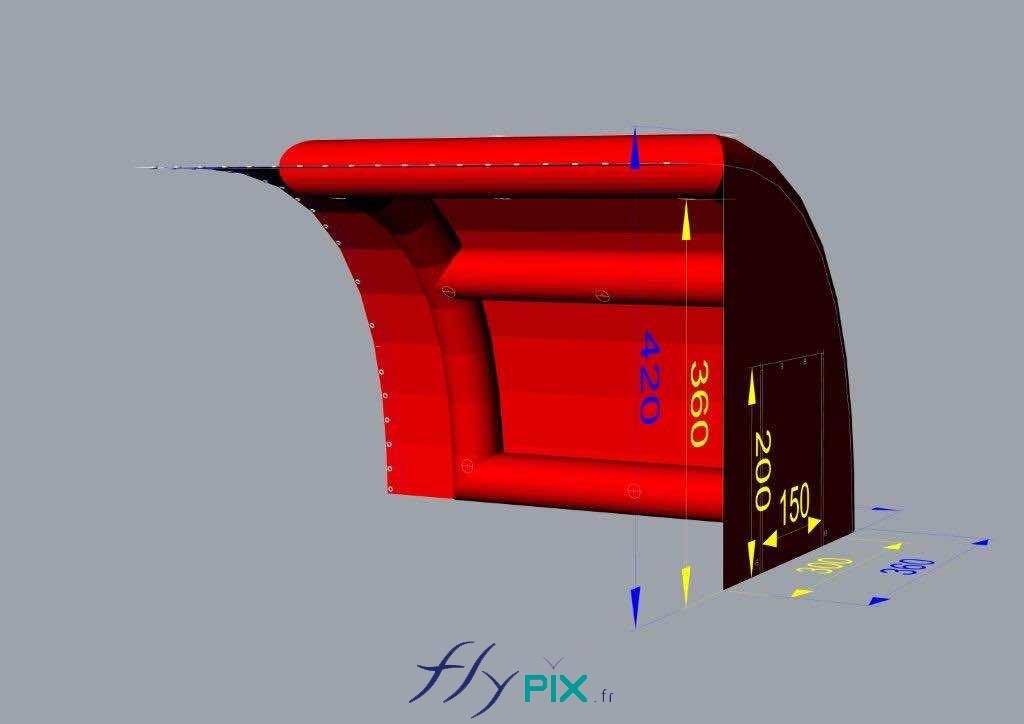 Abri tente gonflable structure gonflable SHEDS toiture 1