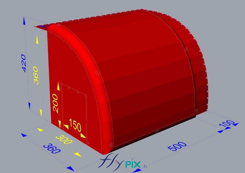 Abri tente gonflable structure gonflable SHEDS toiture 6