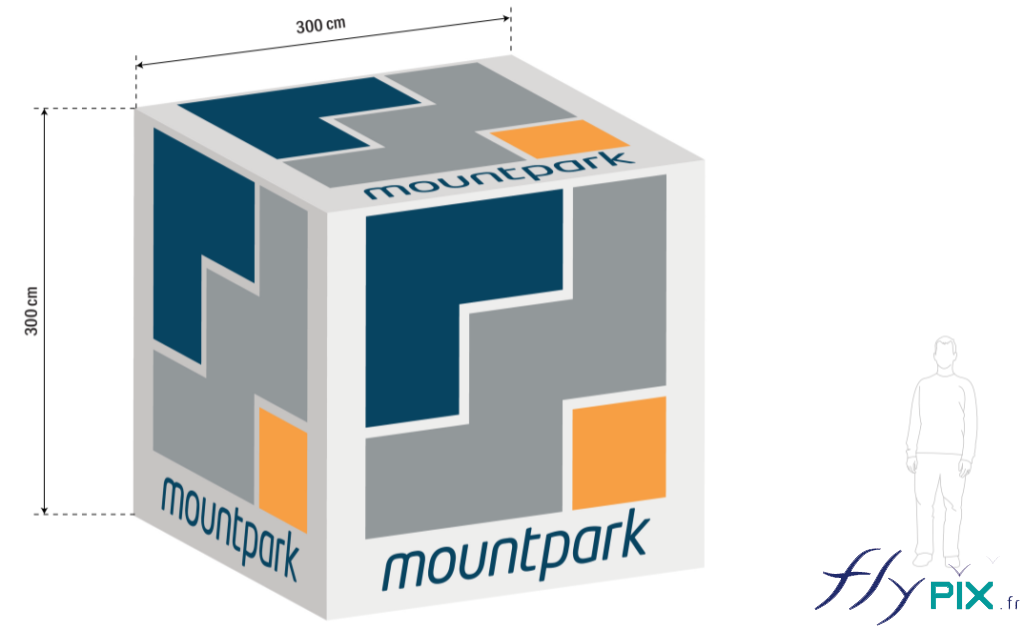 BAT ballon cube Mountpark pose exterieur toiture algeco chantier