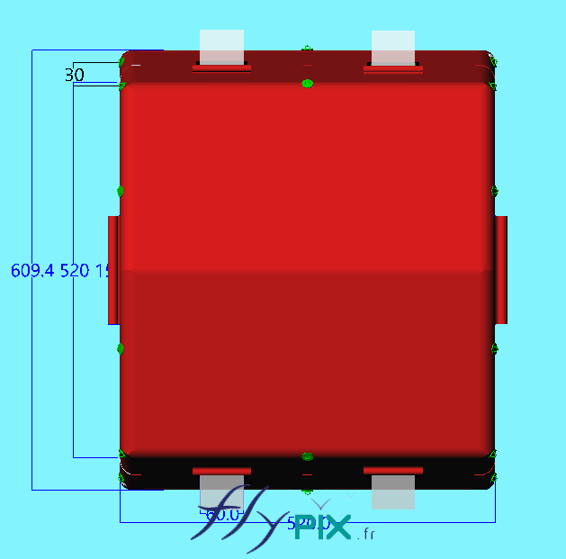 FLYPIX BAT model 3D tente abri gonflable medical poste premiers secours air captif 52mx52m S27 m2 8