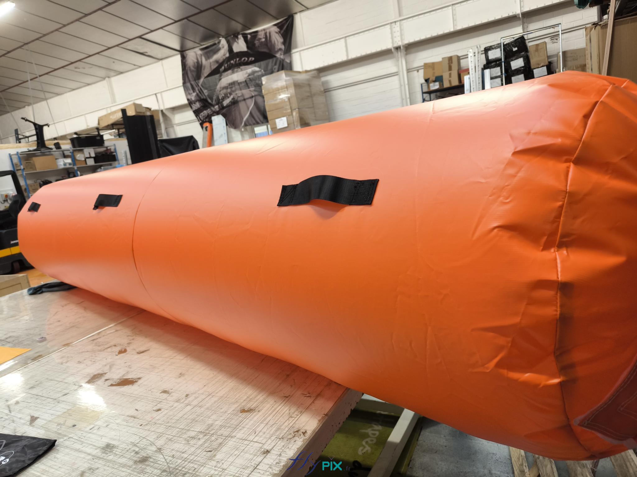 FLYPIX chantier SNCF boudin gonflable enveloppe PVC 045 mm simple peau ventile turbine permanence 1