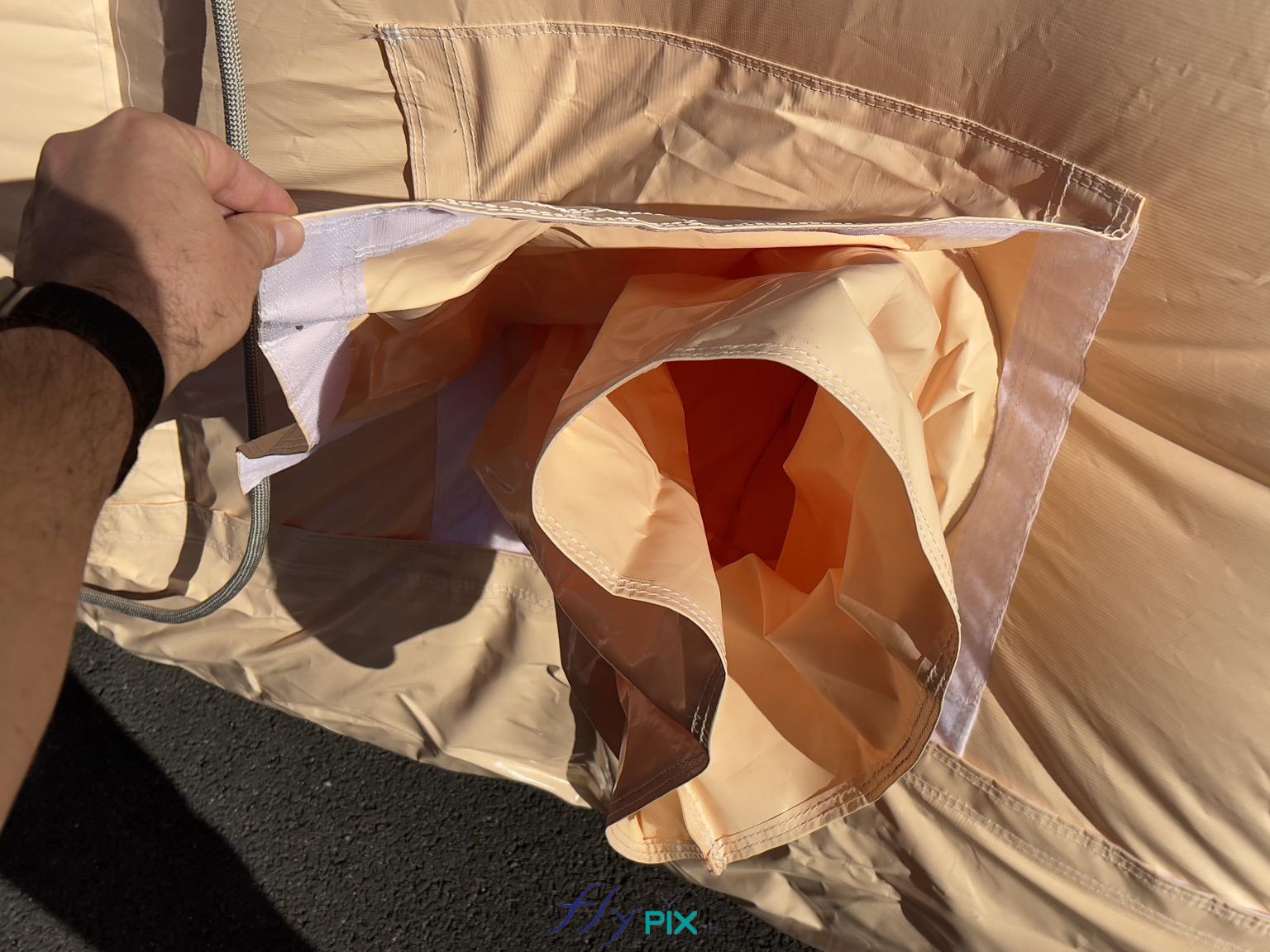 FLYPIX manchon a air pour turbine ou controle climat hangar gonflable militaire ventile par turbine en permanence