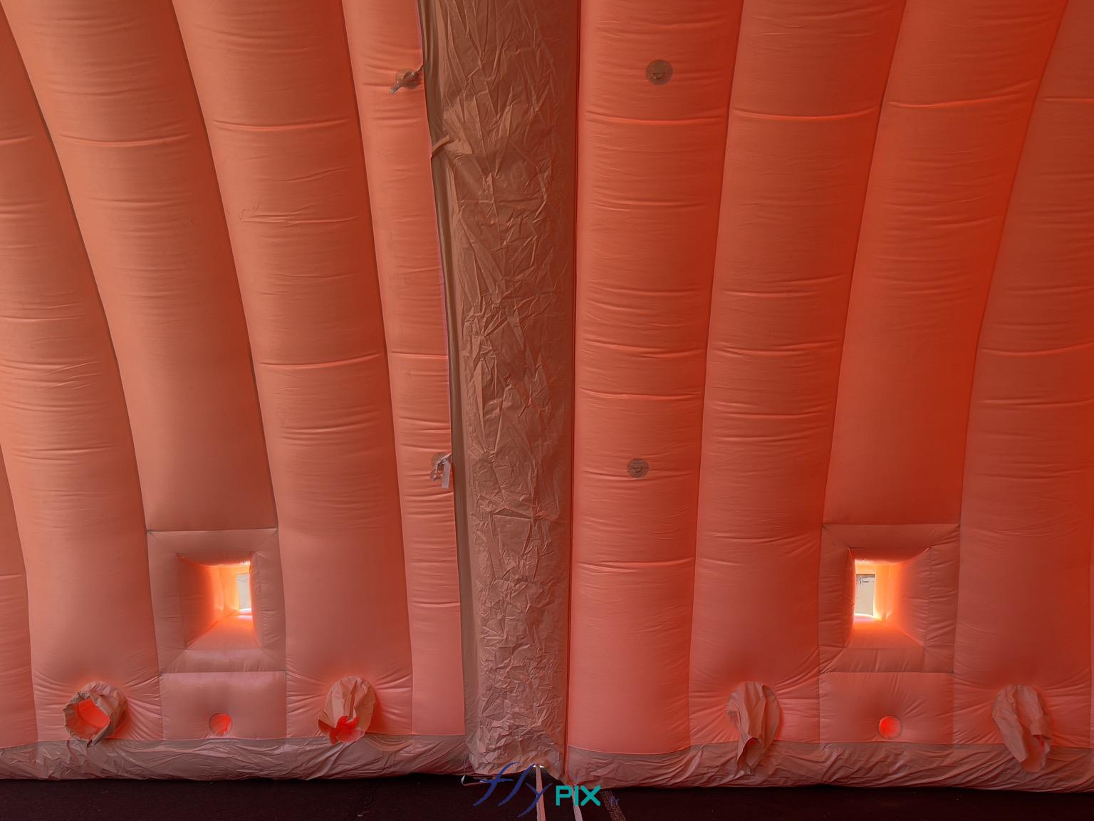 FLYPIX murs et toiture en enveloppe PVC 045 mm double peau capitonnee abri tente hangar gonflable militaire 10