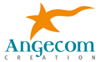 Logo de Angecom Création pour la réalisation d'un ballon sphérique.