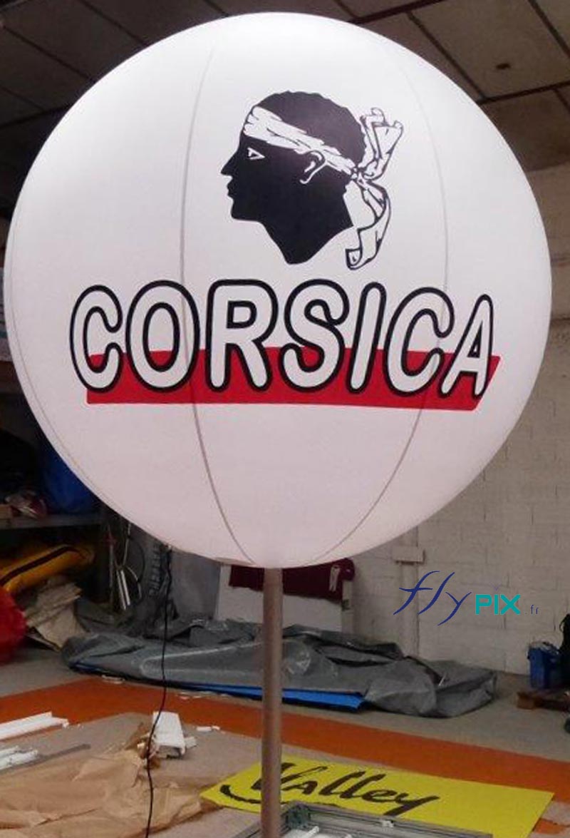 ballon sur mat Corsica PVC0.18mm mat H6m telescopique