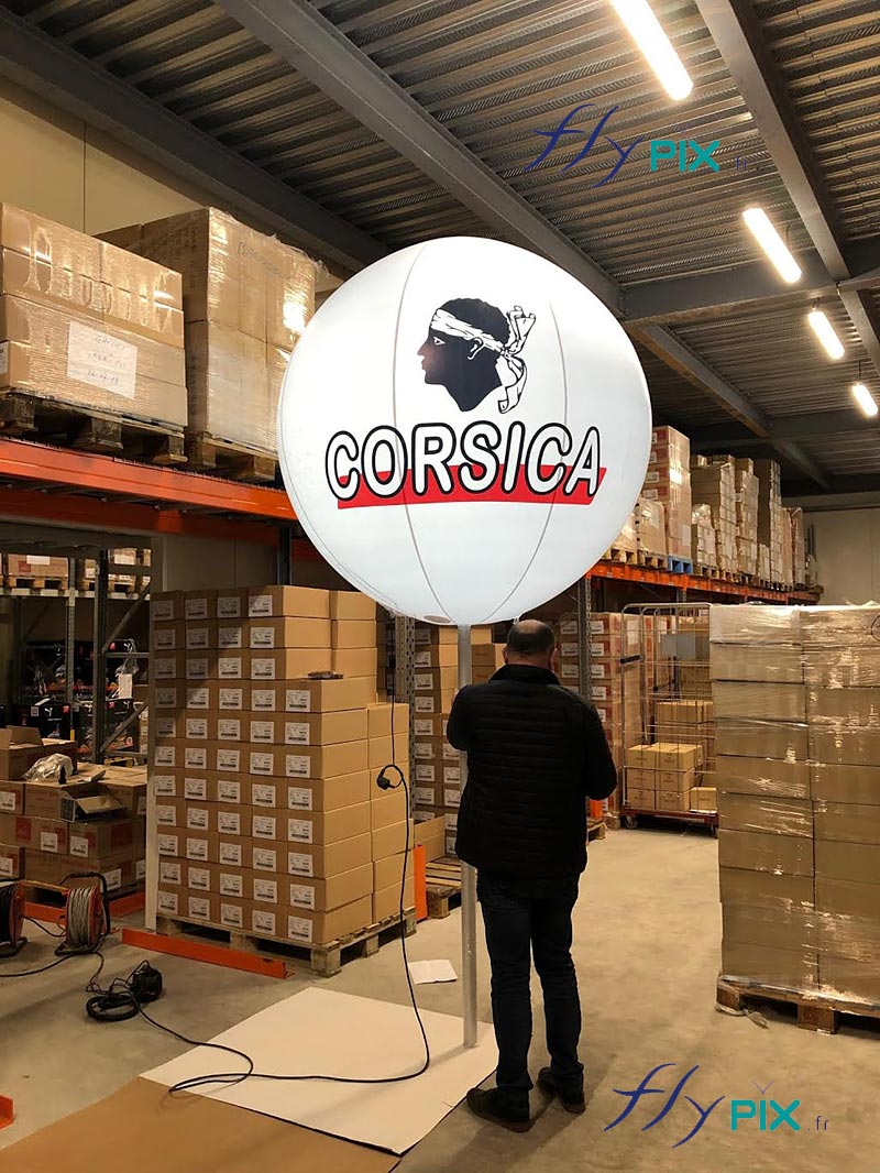 ballon sur mat test Corsica mat aluminium telescopique