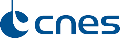 Logo de la société CNES, Centre National d'Etudes Spatiales, fabrication de 2 ballons dirigeables L = 5 m, gonflés à l'hélium, enveloppe PVC 0.18 mm simple peau