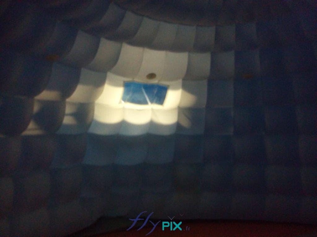 Fenêtre de tente barnum igloo gonflable enveloppe double peau capitonnée