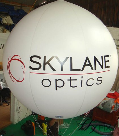 ballon publicitaire sphérique en PVC pour une société de matériel réseau et de fibre optique